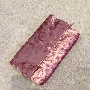 SOLD- Crushed Velvet Fold-Over Pouch Clutch
